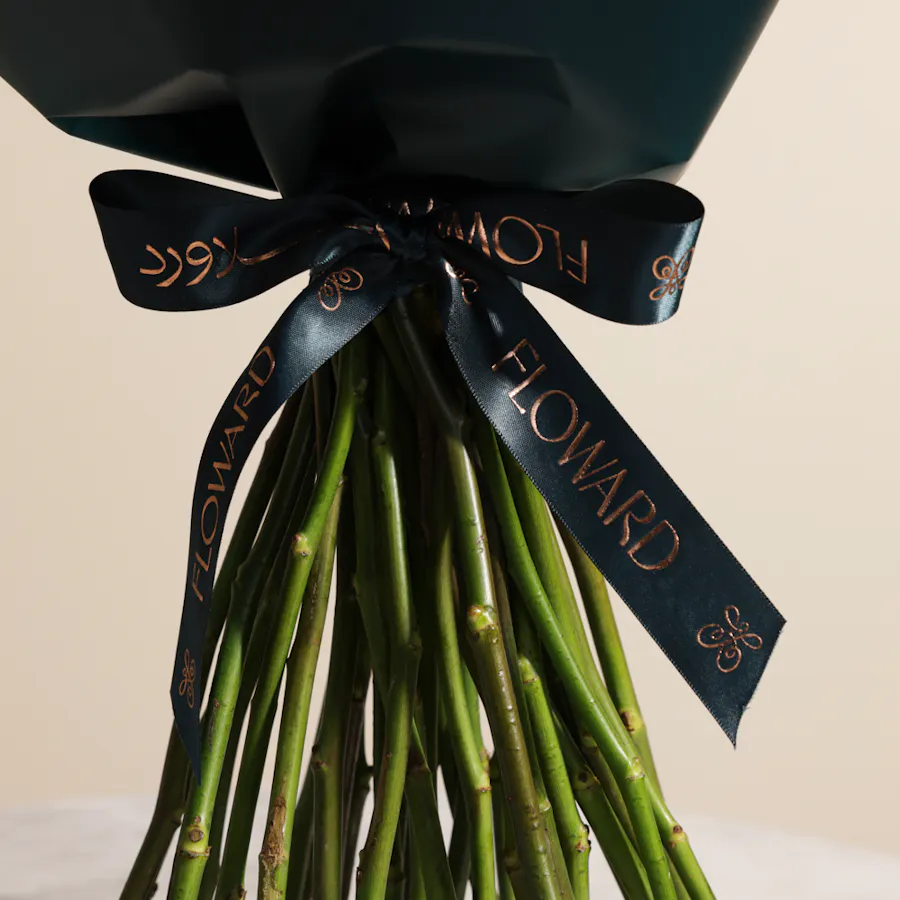 Peach Roses Bouquet | 35 Flowers 5