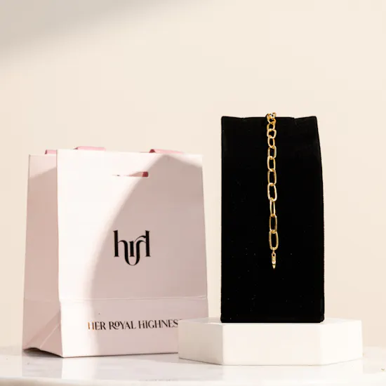 Hrh Cuban Gold Plated Bracelet