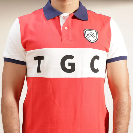 TGC Red & White Shield Polo Shirt