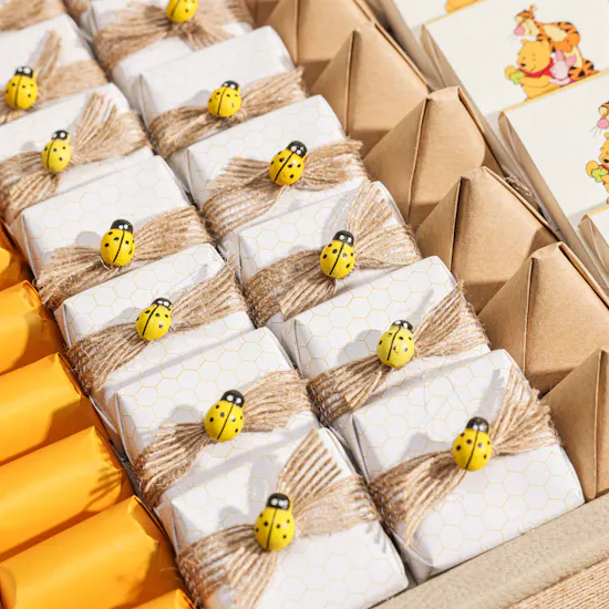 Le Chocolatier Dubai Personalized Winnie The Pooh Baby Boy Welcome Little One Large Chocolate Tray