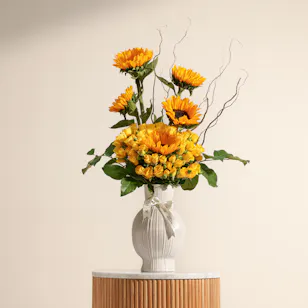 Pure Sunshine Flower Vase