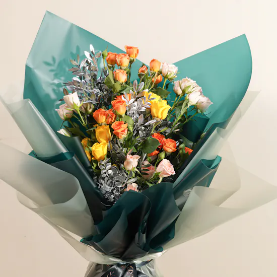 Colorful Baby Roses Bouquet
