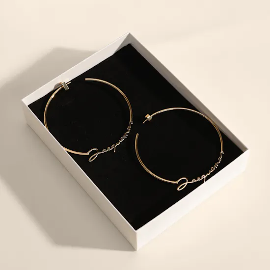 Jacquemus Signature Gold-plated Hoops Earrings