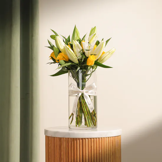 Golden Celebration Flower Vase