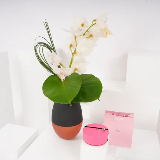 Tous Mesh Gold & Steel Bangle | Cymbidium Vase