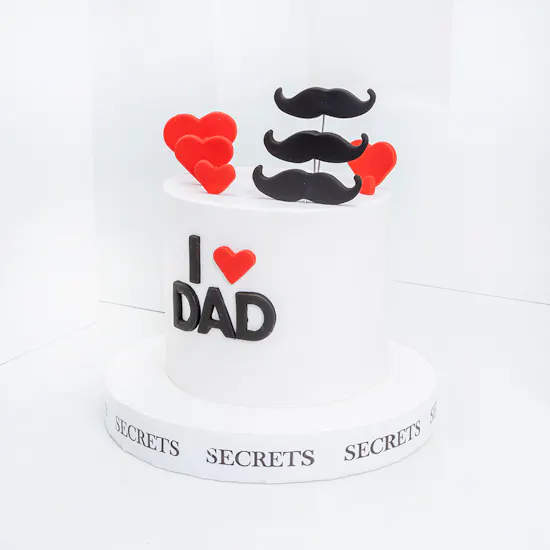 Secrets Cake Dad Cake | White Roses