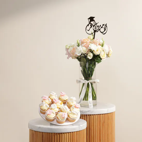 Floward Pink Graduation Cupcakes | Pure Achievement Flowers