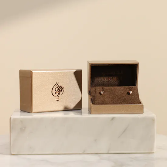 Kooheji Jewellery Rose Gold Heart Baby Earrings