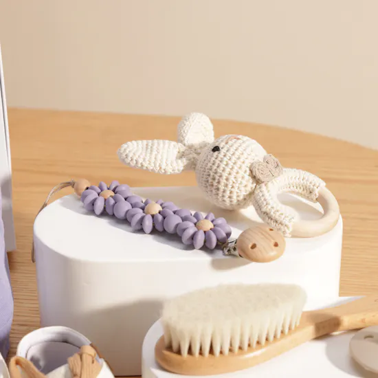 Tiny Humans Purple Flower Baby Girl Gift Set