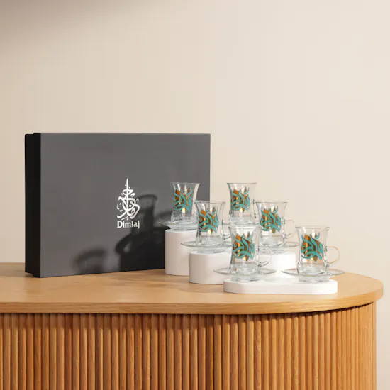 Dimlaj Wurood Tea Cups And Saucers Set