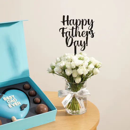 NJD Best Dad Ever Smash Heart Chocolate Box | Refined Elegance Flower Vase