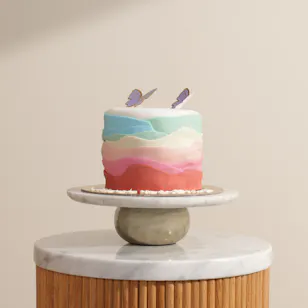 Floward Rainbow Butterfly Cake