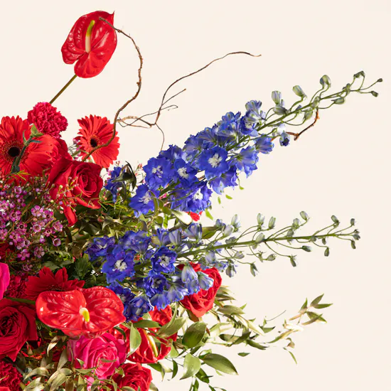 Majestic Crimson Flower Vase