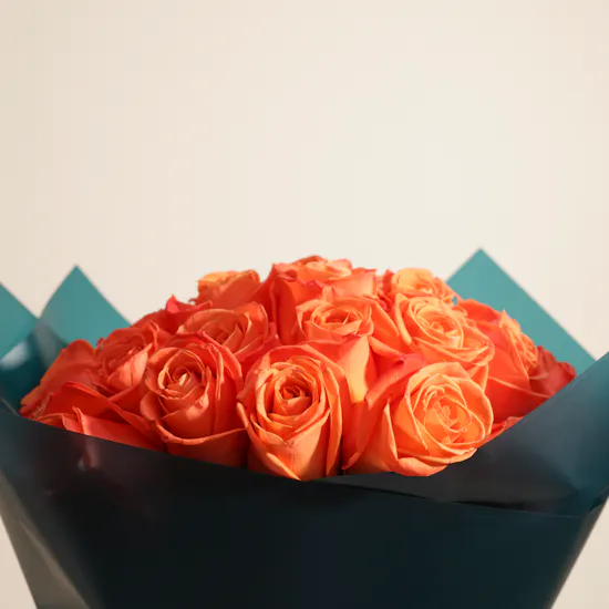 Orange Roses Bouquet | 35 Flowers