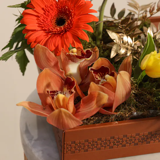 Floward Medium Brown Holy Quran with Elegant Flowers