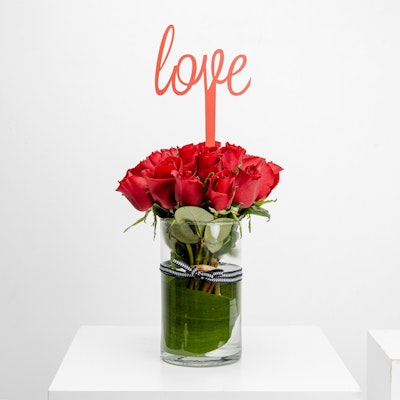 Love Red Roses Vase
