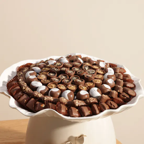 Floward Floral Chocolate Ceramic Tray