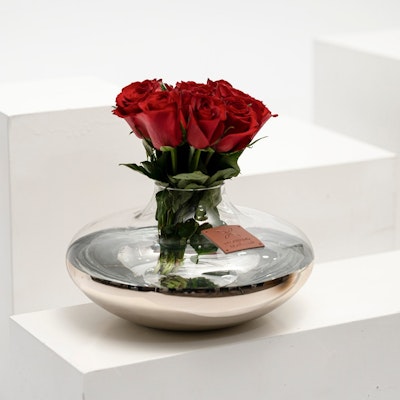 12 Red Roses | Glass Table Vase