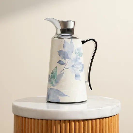 Otantik Marisella Tea and Coffee Blue and Silver Vacuum Flask