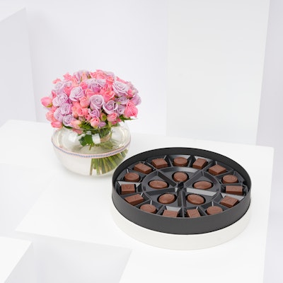 Velan Chocolate of Your Choice & Fishbowl Vase