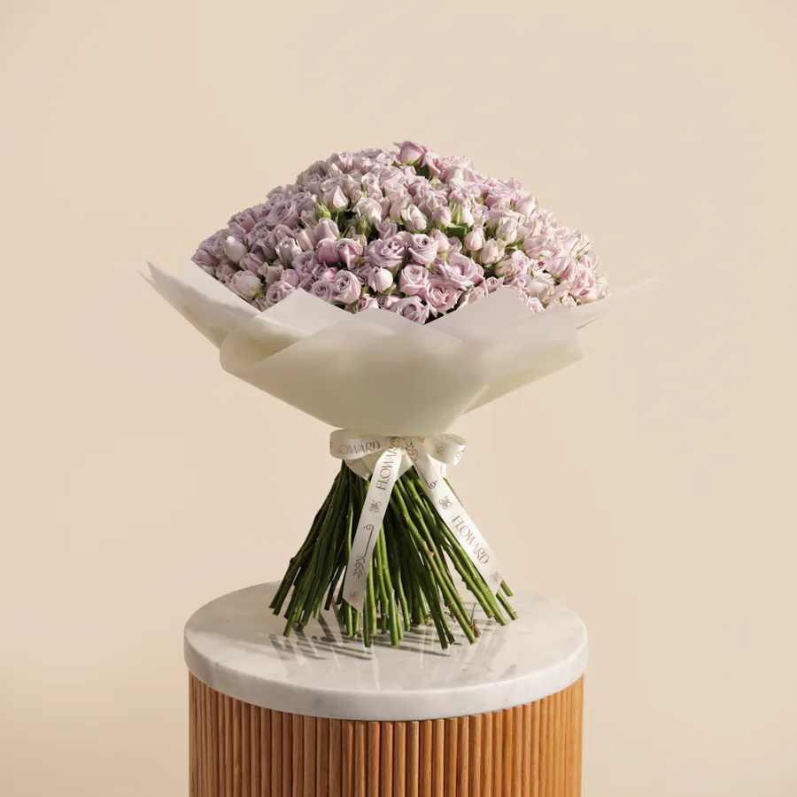 Violet Grace Bouquet | 100 Baby Roses 2