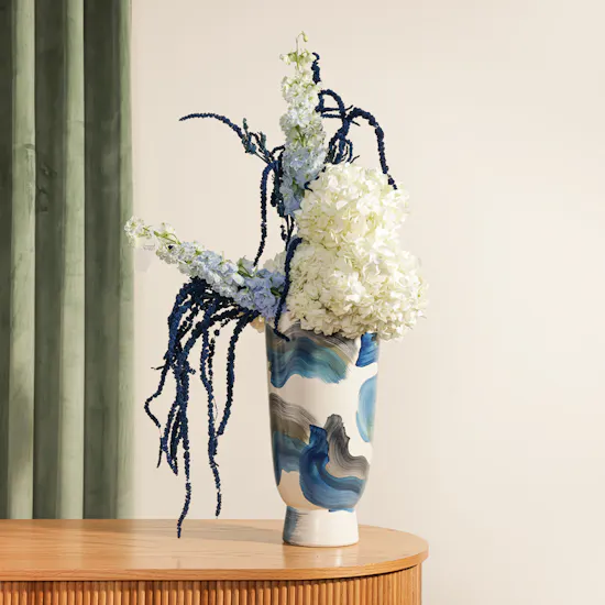 Sapphire Serenity Vase