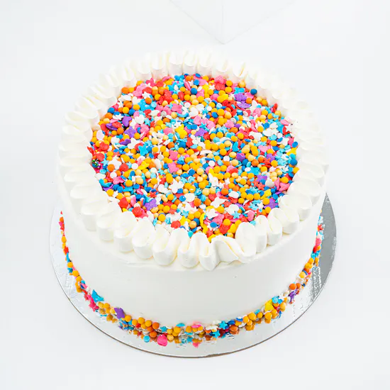 Secrets White Sprinkles Cake