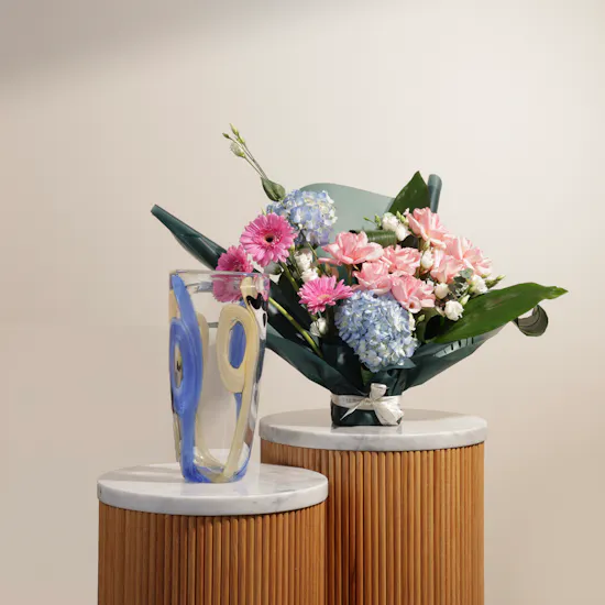 Belavida Murano Eye Sand Alula Eye Vase | Dreamy Delicacy Flowers Bouquet