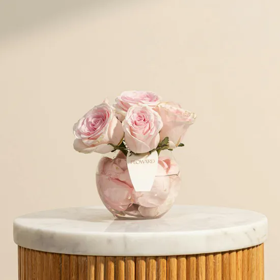 Gentle Pink Roses Vase