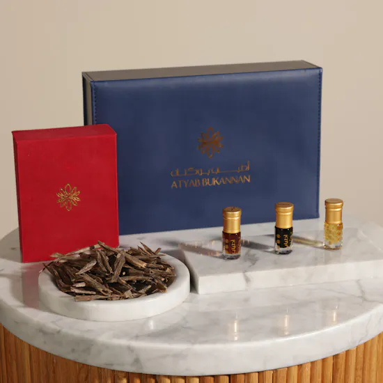 Atyab Bukannan Eastern Collection Blue Leather Box