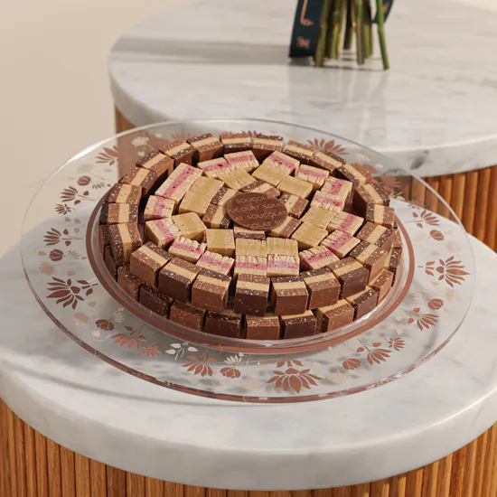 Soucolat Jaipur Trio Mix Round Tray | Elegant Charm Flowers