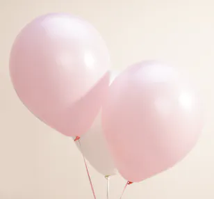 Pink & White Balloons | 3 Balloons