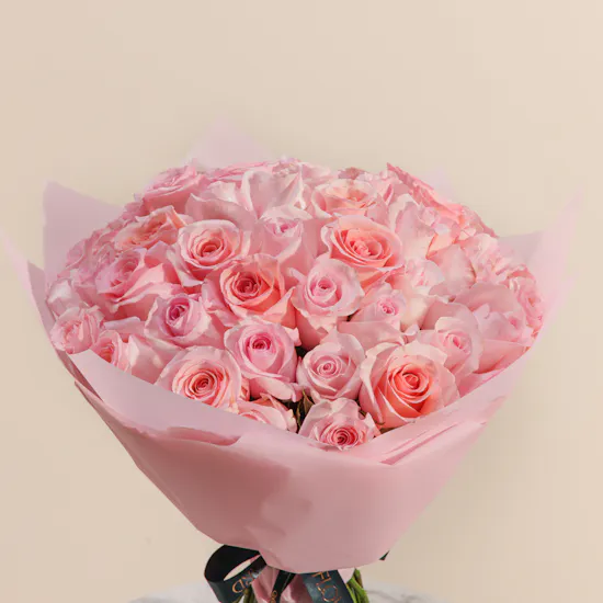 Glamorous Love Pink Rose Bouquet