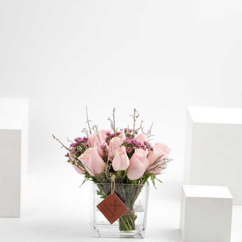 Rose Quartz | Square Vase