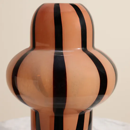 Floward Glow Orange and Black Flower Vase