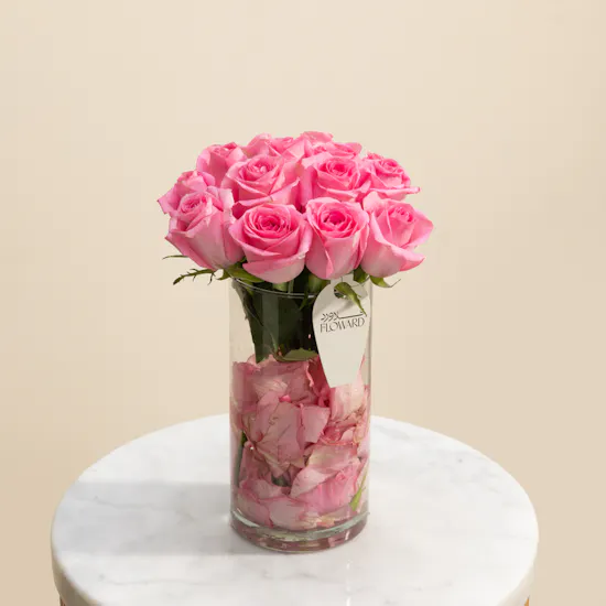 Pink Plush Rose Revival Vase