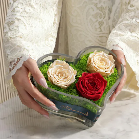 Timeless Love Preserved Rose Vase