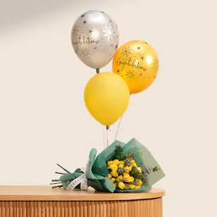 Golden Congrats | Bright Flowers Golden Congrats | Bright Flowers