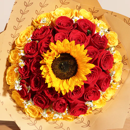 Sunny Serenity Flowers Bouquet