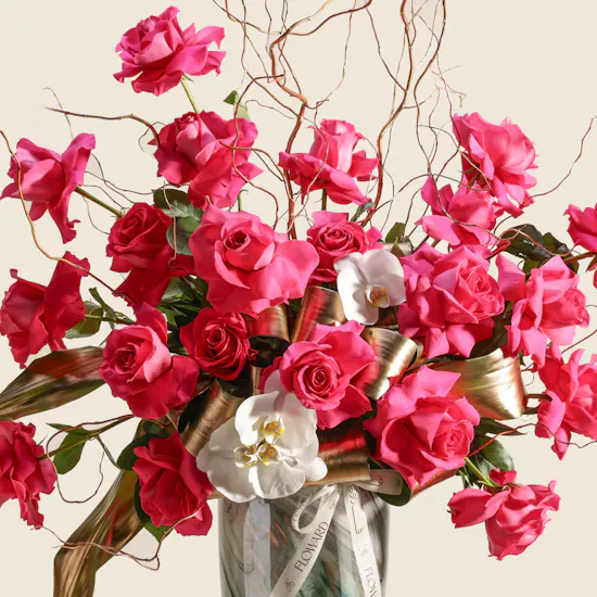 Blush of Romance Flowers Vase