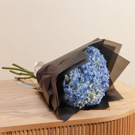 Stunning Blue Hydrangea Bouquet