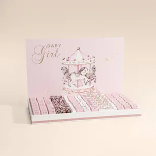 Le Chocolatier Dubai Personalized Baby Girl Carousel Chocolate Tray