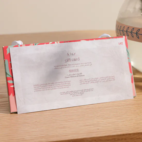 Klar Nail Bar & Spa Gift Card | Flower Vase