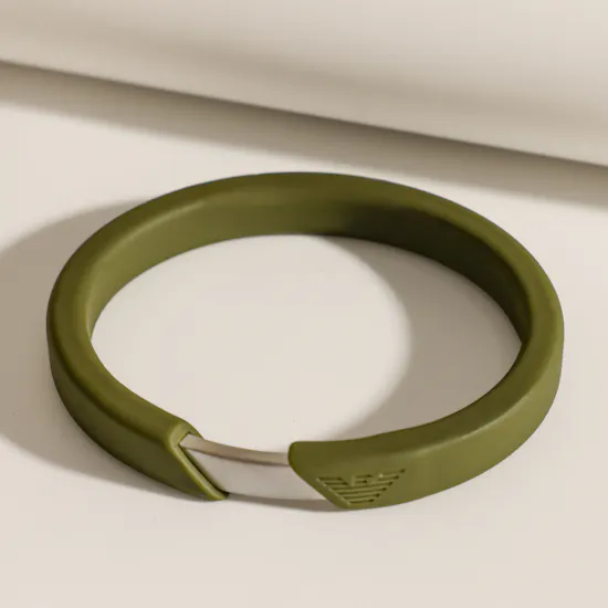 Emporio Armani Green Silicone Bangle Men’s Bracelet