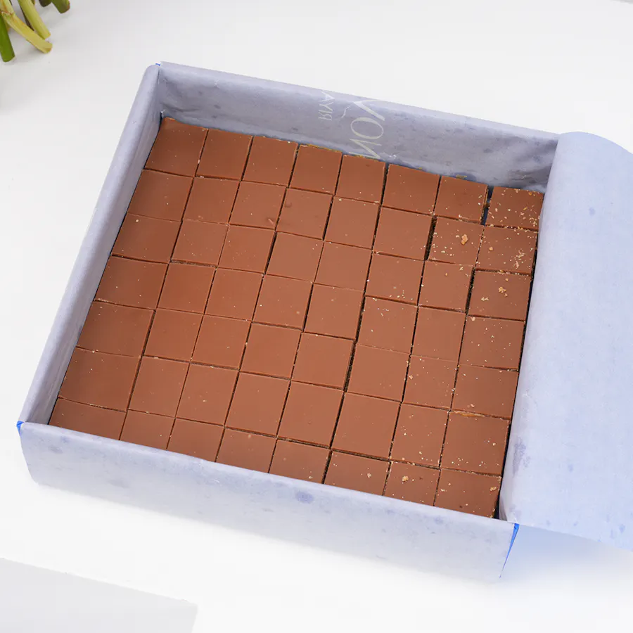 Hanoverian Caramel Chocolate Box with Get Well Soon Blooms Bouquet 6