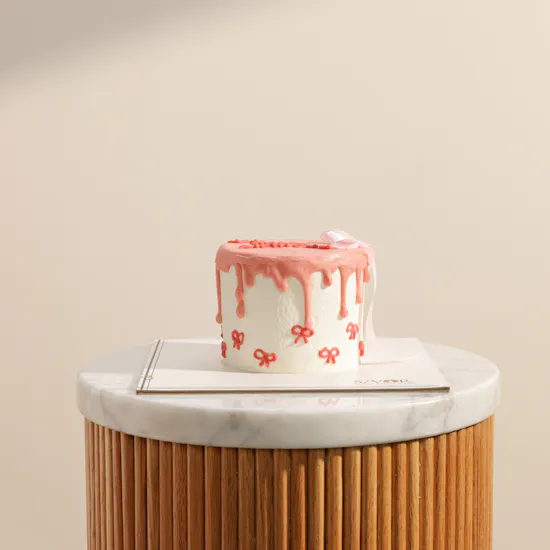 Floward Pink Ribbons Birthday Cake