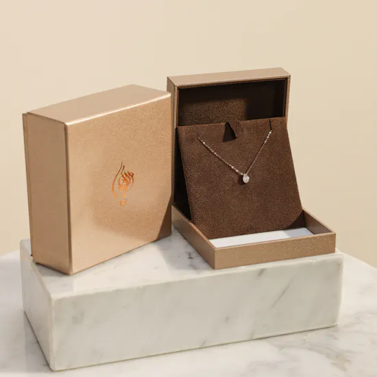 Kooheji Jewellery Drop Shape Diamond Baby Necklace