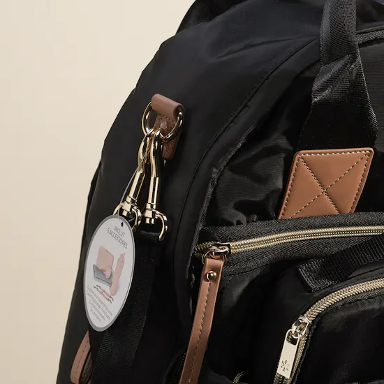 Skip Hop Black 6-in-1 Diaper Backpack