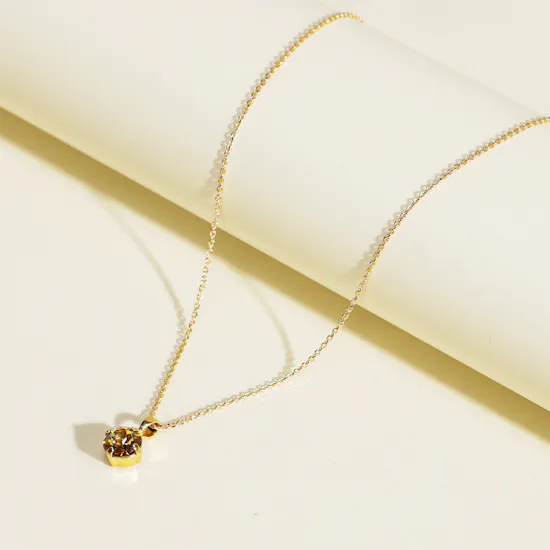 Caroline Svedbom November Golden Birthstone Necklace