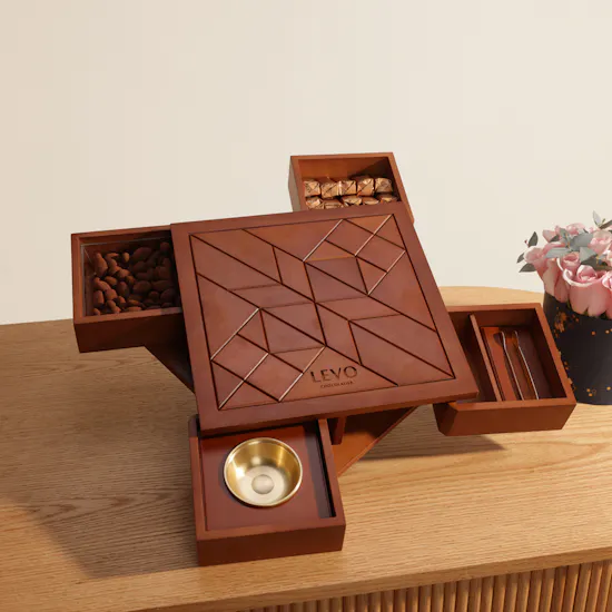 Levo Personalized Orbit of Poise Serving Chocolate Box | Beauty Flowers